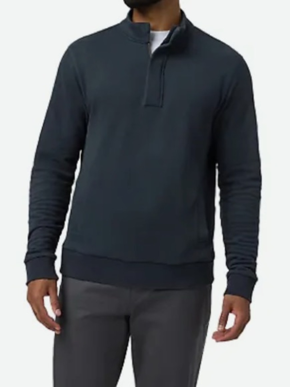 Vuori Men’s Cypress Quarter 1/4 Zip Slate Blue Grey Pullover